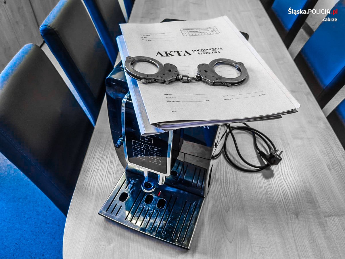 Ukradł ekspres do kawy, policjanci rozpoznali go na nagraniu