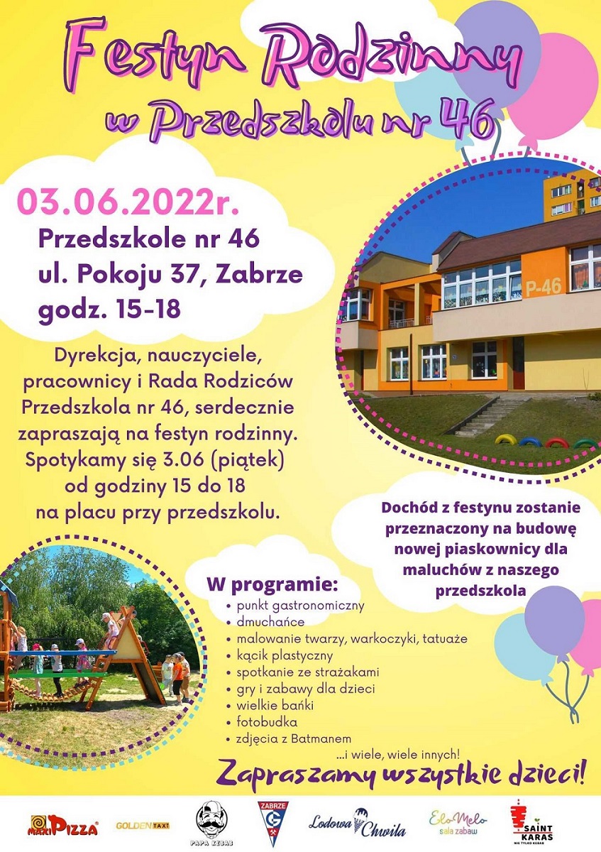 Festyn Rodzinny w Przedszkolu nr 46 już 3 czerwca!