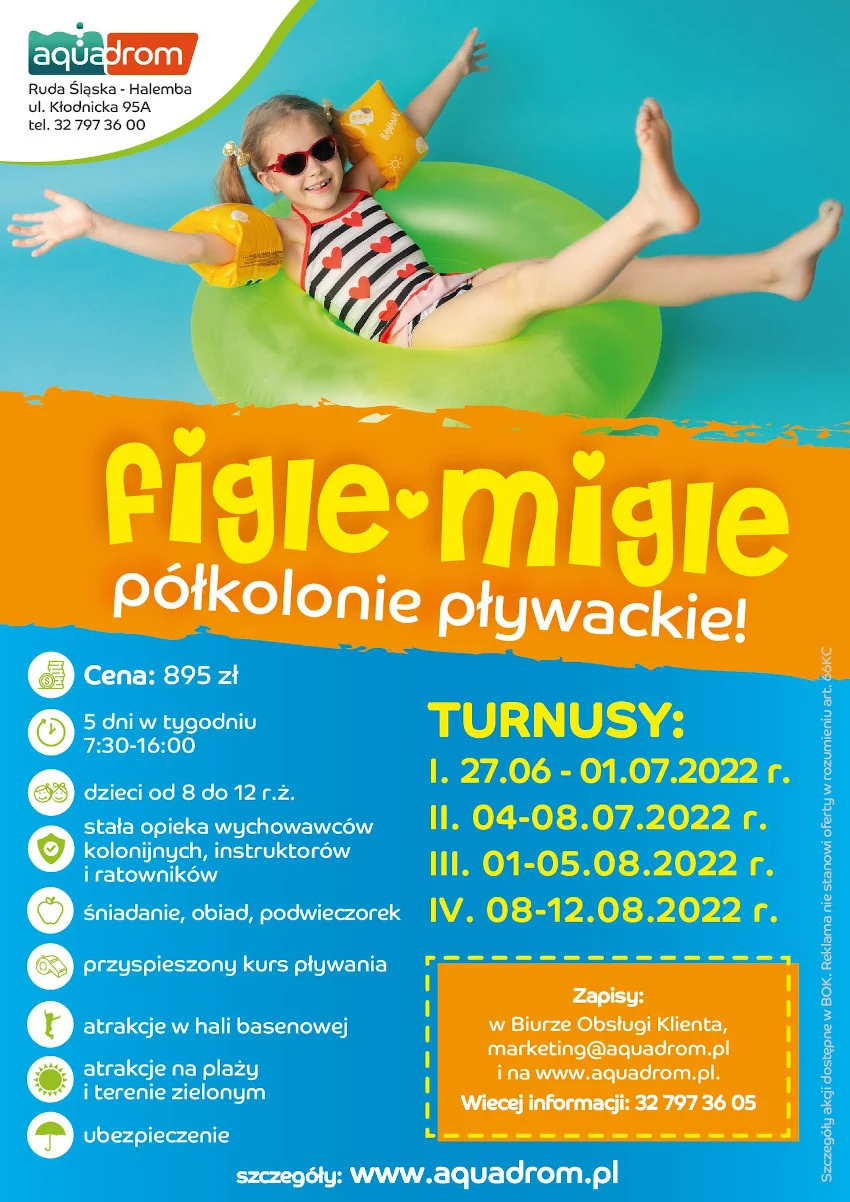 Wakacyjne półkolonie w Aquadromie