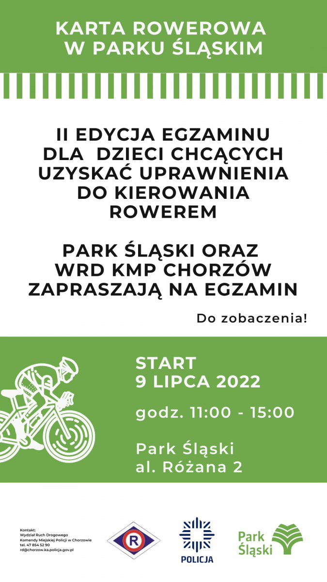 Egzamin na kartę rowerową w Parku Śląskim