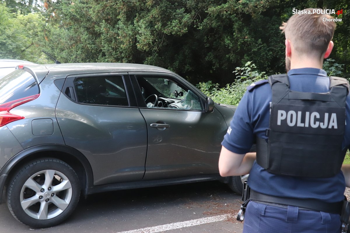 Policjanci uratowali psa zamkniętego w nagrzanym samochodzie