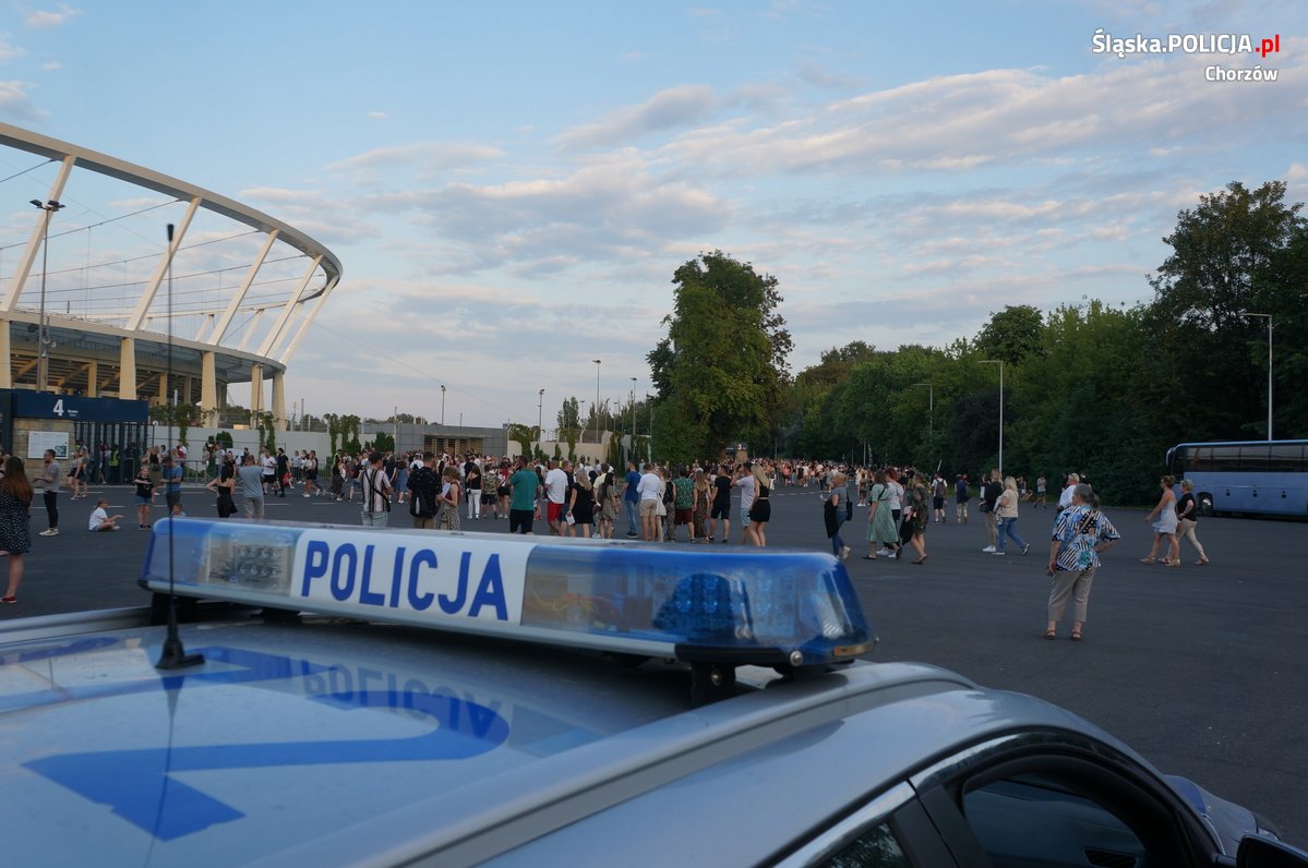 Policjanci zabezpieczali koncert Dawida Podsiadło na stadionie śląskim
