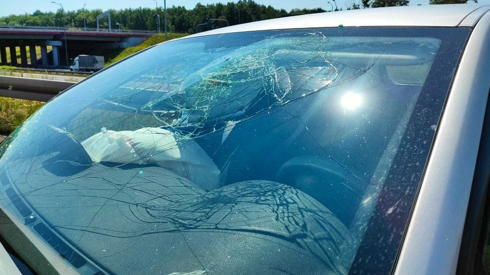 Kolizja na zjeździe na autostradę A4. Policjanci radzą jechać objazdem! / fot. KMP Ruda Śląska 2