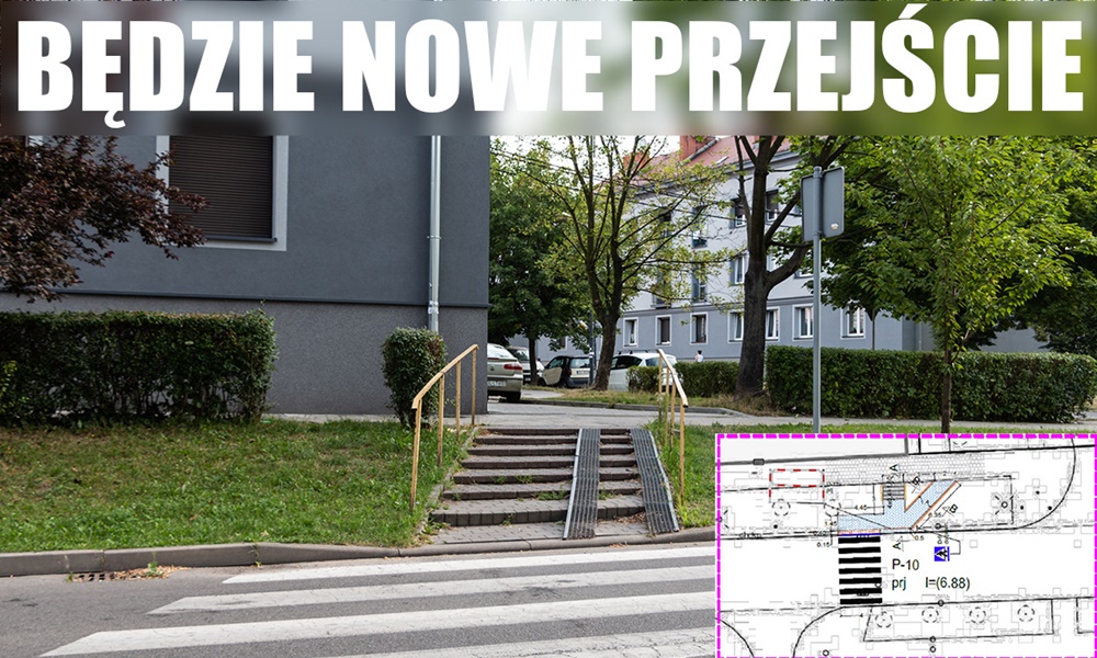 Nowe, stare przejście. Zmienią się schody, pojawi się "azyl" dla pieszych