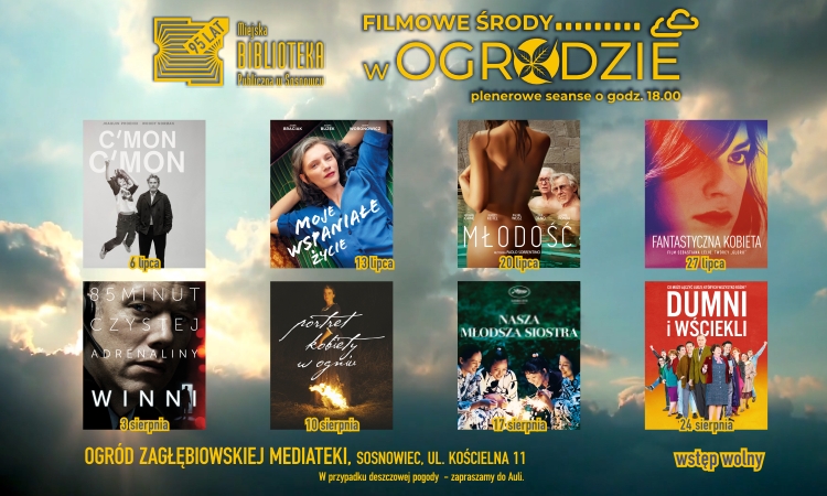 Filmowe środy w Ogrodzie Zagłębiowskiej Mediateki