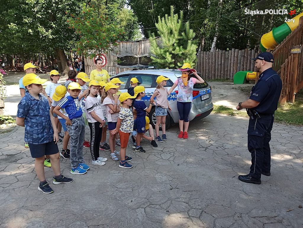 Żorscy policjanci odwiedzili półkolonie