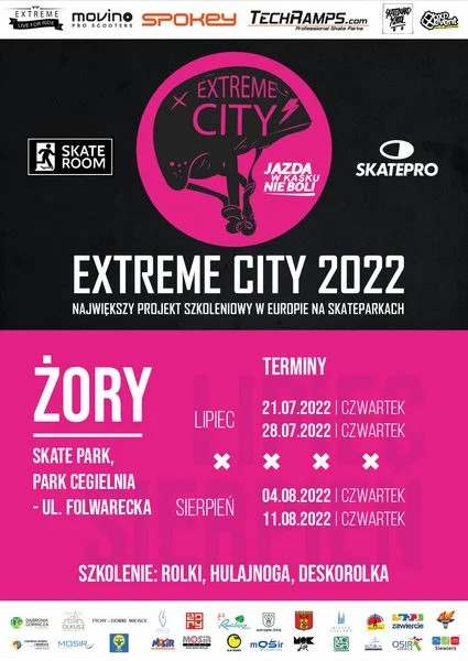 Extreme City, czyli warsztaty z hulajnogi, deskorolki i rolek w Parku Cegielnia!