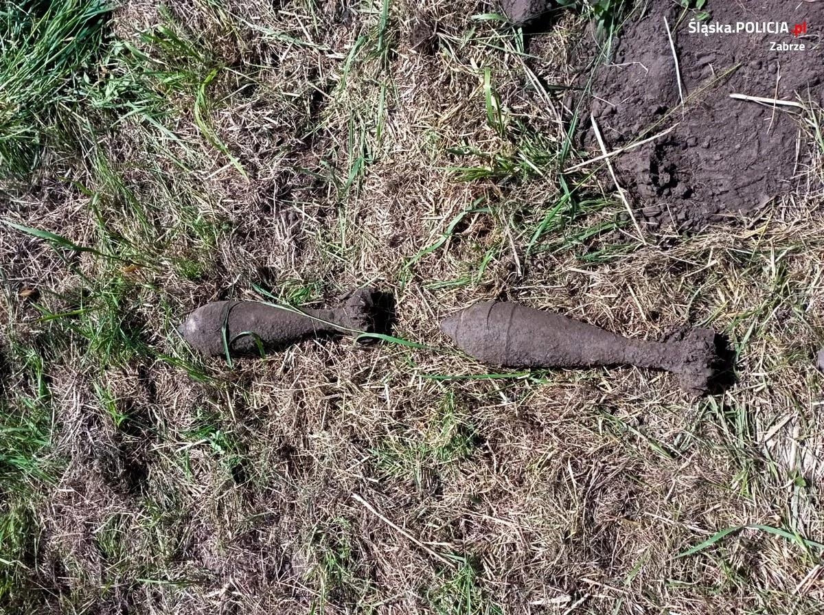 Niecodzienne znalezisko w Zabrzu. Zabezpieczono pięć pocisków moździerzowych