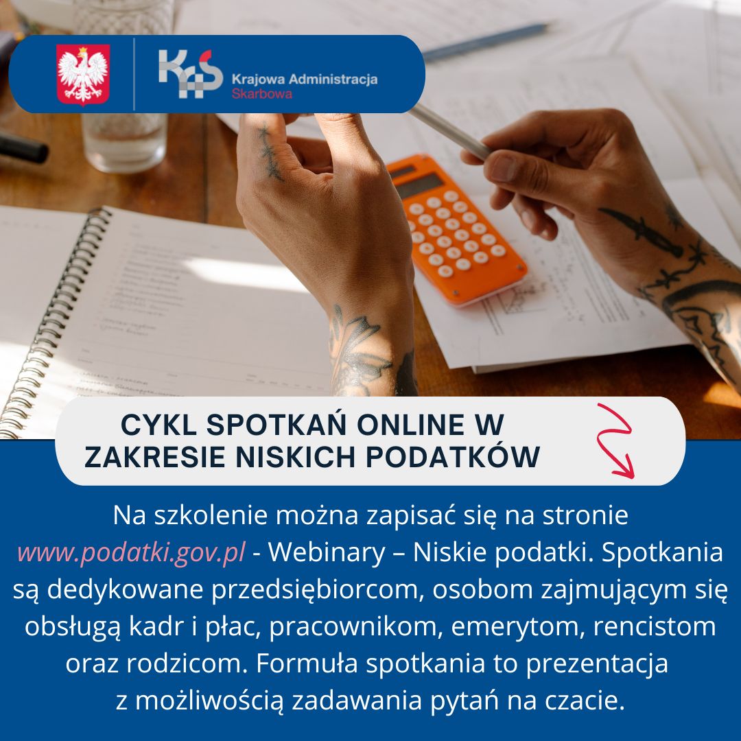 Urząd Skarbowy zaprasza na szkolenia podatkowe