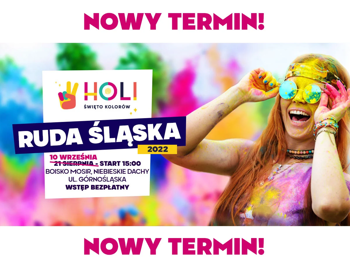 Holi Święto Kolorów powróci do Rudy Śląskiej z nowym terminem!