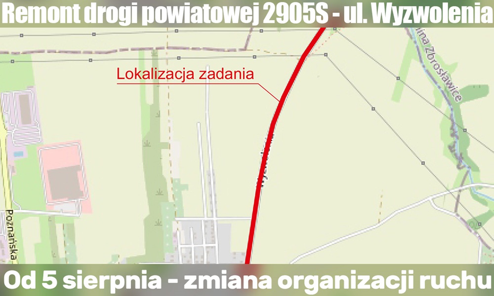 Tymczasowa organizacja ruchu na ul. Wyzwolenia