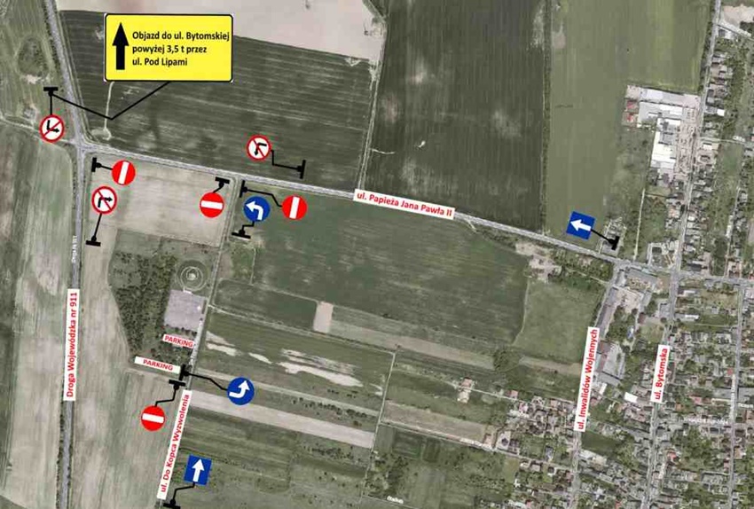 Zmiana organizacji ruchu – Noc Spadających Gwiazd