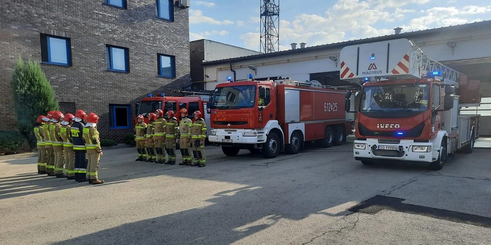 Złożenie hołdu strażakowi, który zginął podczas służby