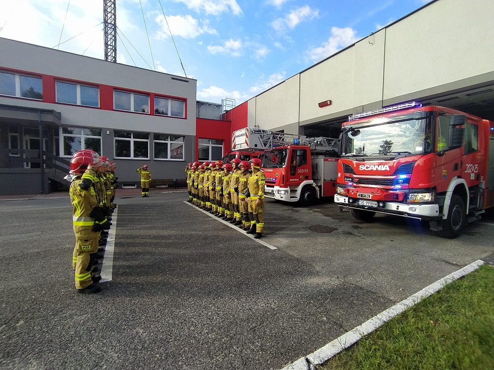 Katowiccy strażacy złożyli hołd zmarłemu strażakowi
