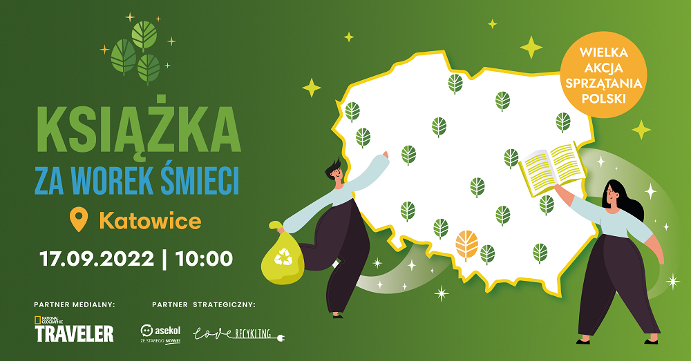 Książka za worek śmieci - ogólnopolska akcja sprzątania ponownie w Katowicach!