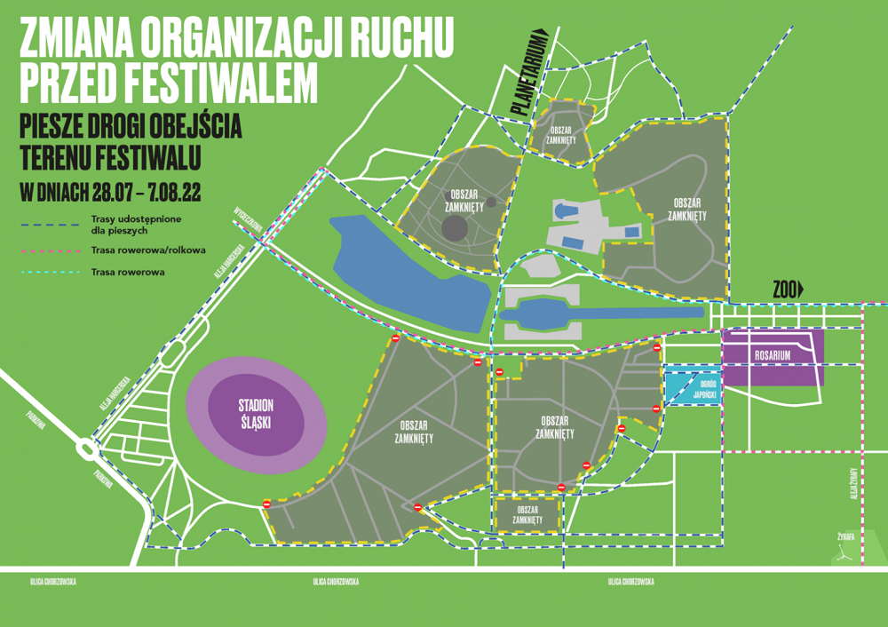 Fest Festival 2022. Zmiana organizacji ruchu pieszych