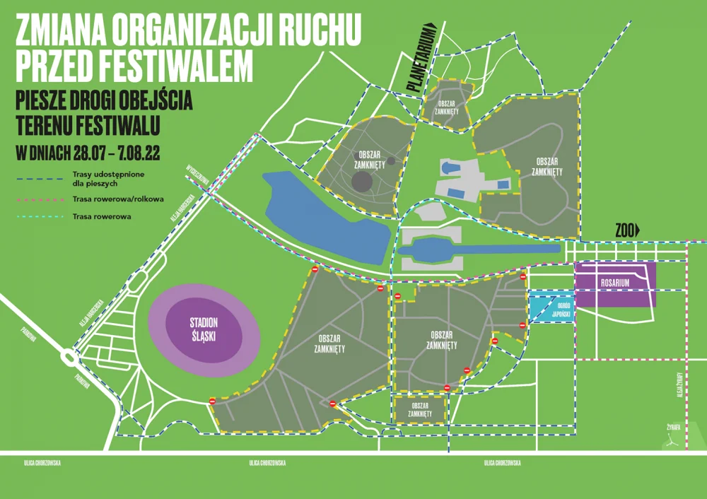 Fest Festival 2022. Zmiana organizacji ruchu pieszych