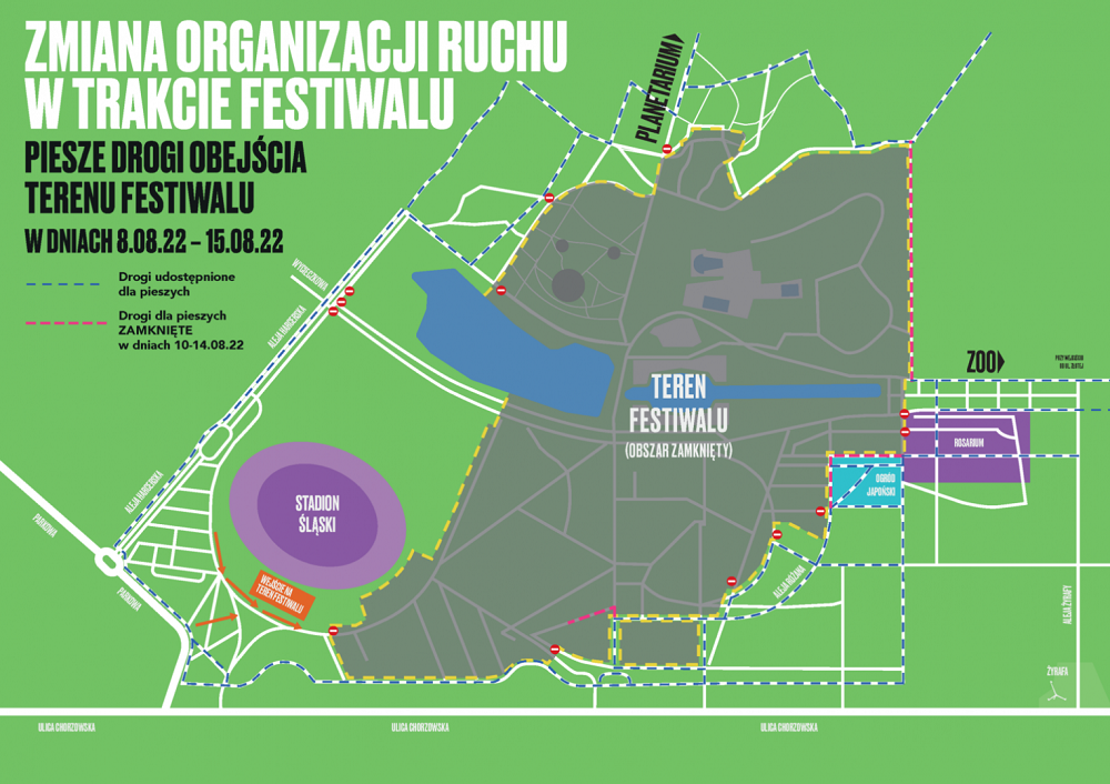 Fest Festival 2022. Zmiana organizacji ruchu pieszych