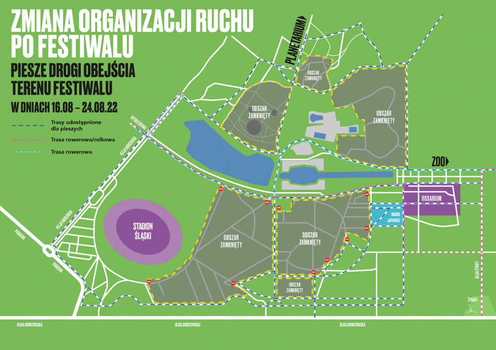 Fest Festival 2022. Zmiana organizacji ruchu pieszych