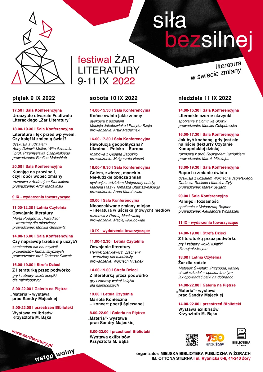 Przed nami I edycja festiwalu Żar Literatury