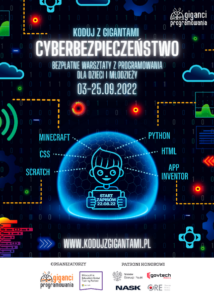 Warsztaty dla dzieci i młodzieży “Koduj z Gigantami: Cyberbezpieczeństwo”