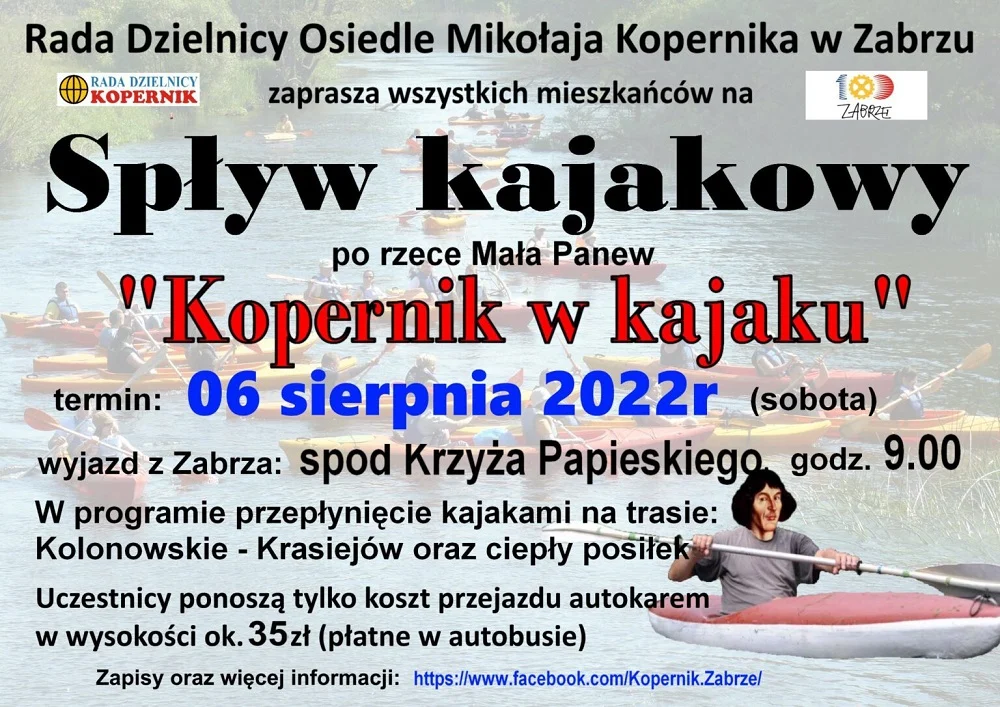 "Kopernik w kajaku" już w najbliższą sobotę!