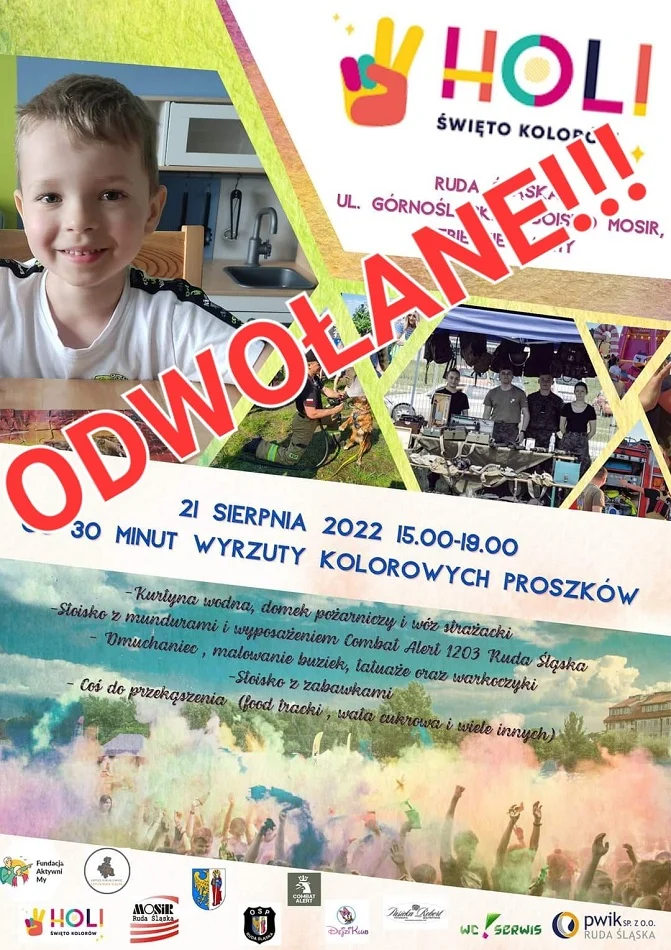 Holi Święto Kolorów powróci do Rudy Śląskiej z nowym terminem!