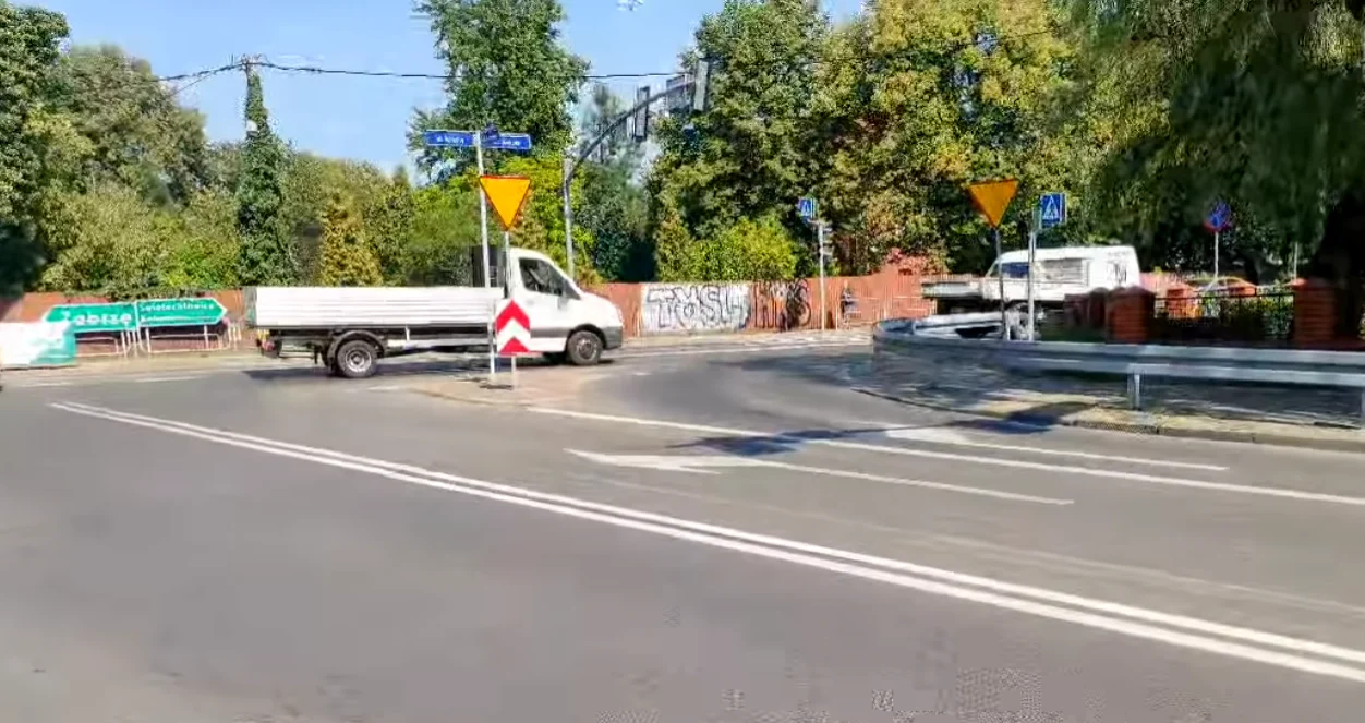 [FILM] Strajk pod kopalnią Bielszowice. Samochody dostawcze blokowały skrzyżowanie