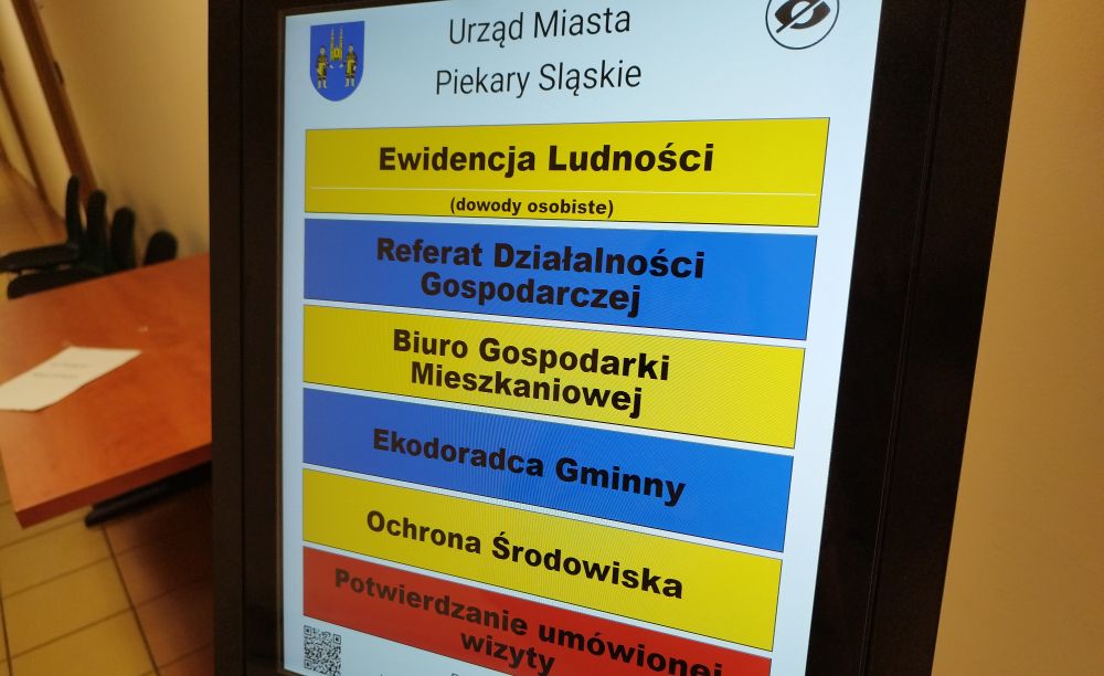 Kolejkomat w Urzędzie przy ul. Bytomskiej 92