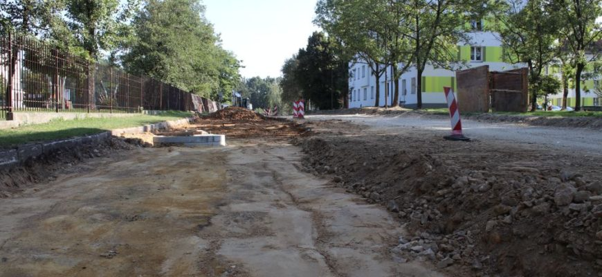 Ul. Olimpijska w remoncie