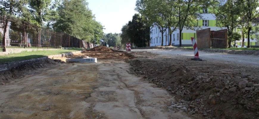 Ul. Olimpijska w remoncie