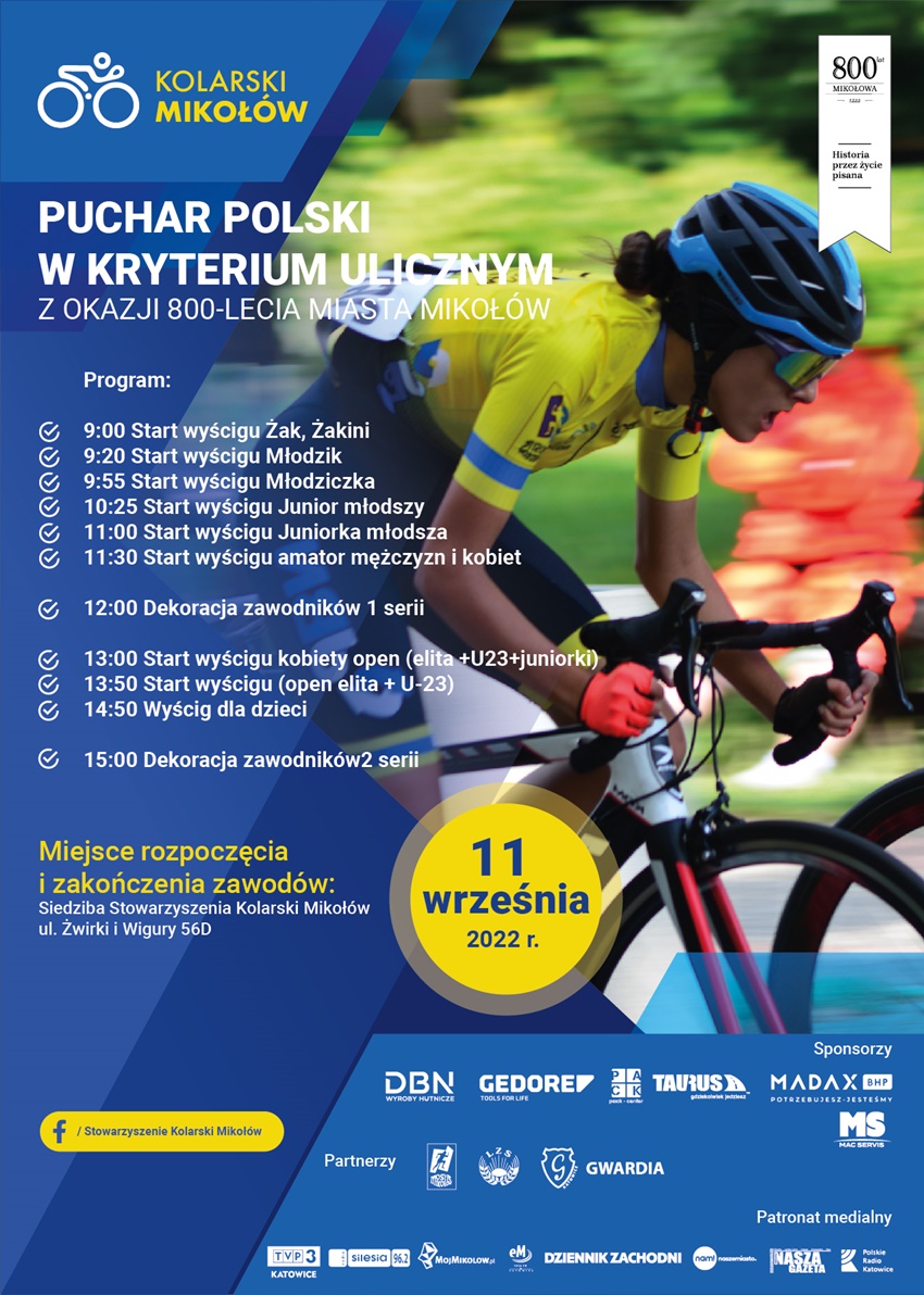 Puchar Polski w kryterium kolarskim z okazji 800-lecia miasta Mikołowa