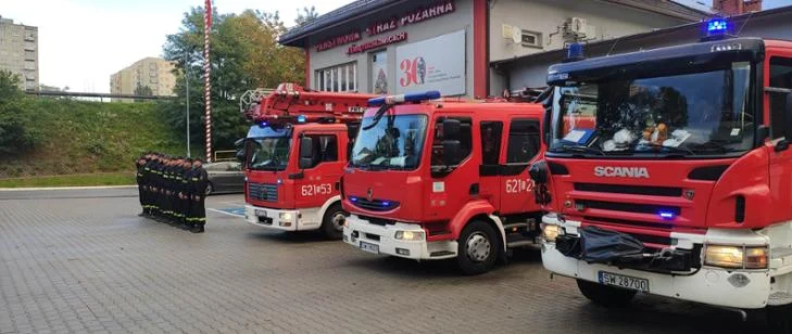 Minuta ciszy dla zmarłego strażaka z KM PSP w Grudziądzu