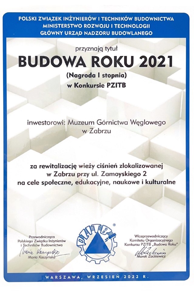 Wieża ciśnień z nagrodą "Budowa Roku 2021"!
