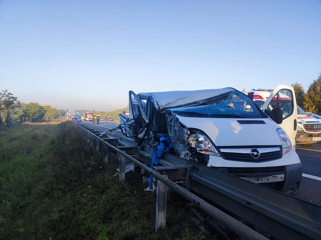 Wypadek na autostradzie A4. Dwie osoby poszkodowane!