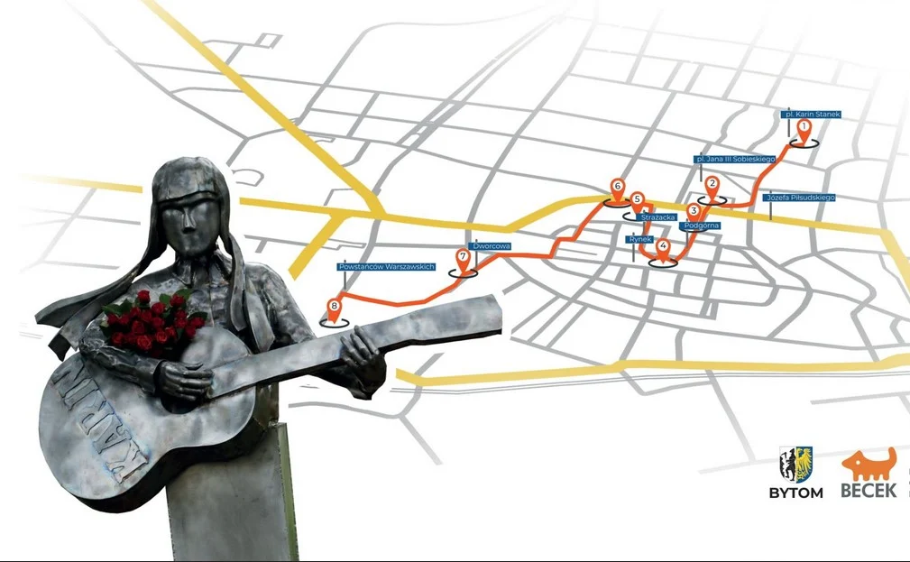 Miss Dynamit urodziła się w Bytomiu. Powstała trasa spaceru śladami Karin Stanek