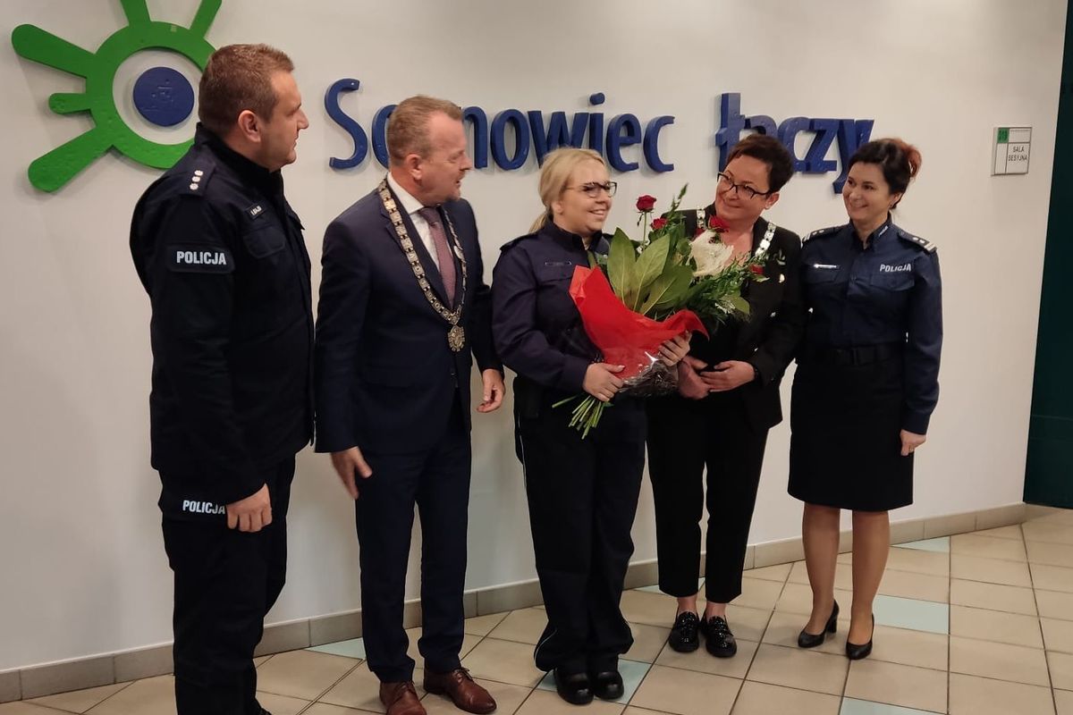Sosnowiecka policjantka wyróżniona przez władze samorządowe