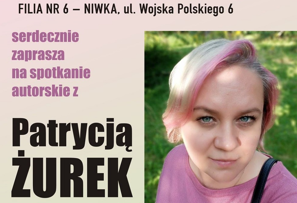 [ODWOŁANE] Spotkanie autorskie z Patrycją Żurek – autorką powieści obyczajowych