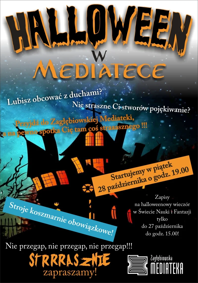 Zagłębiowska Mediateka zaprasza na halloweenową zabawę