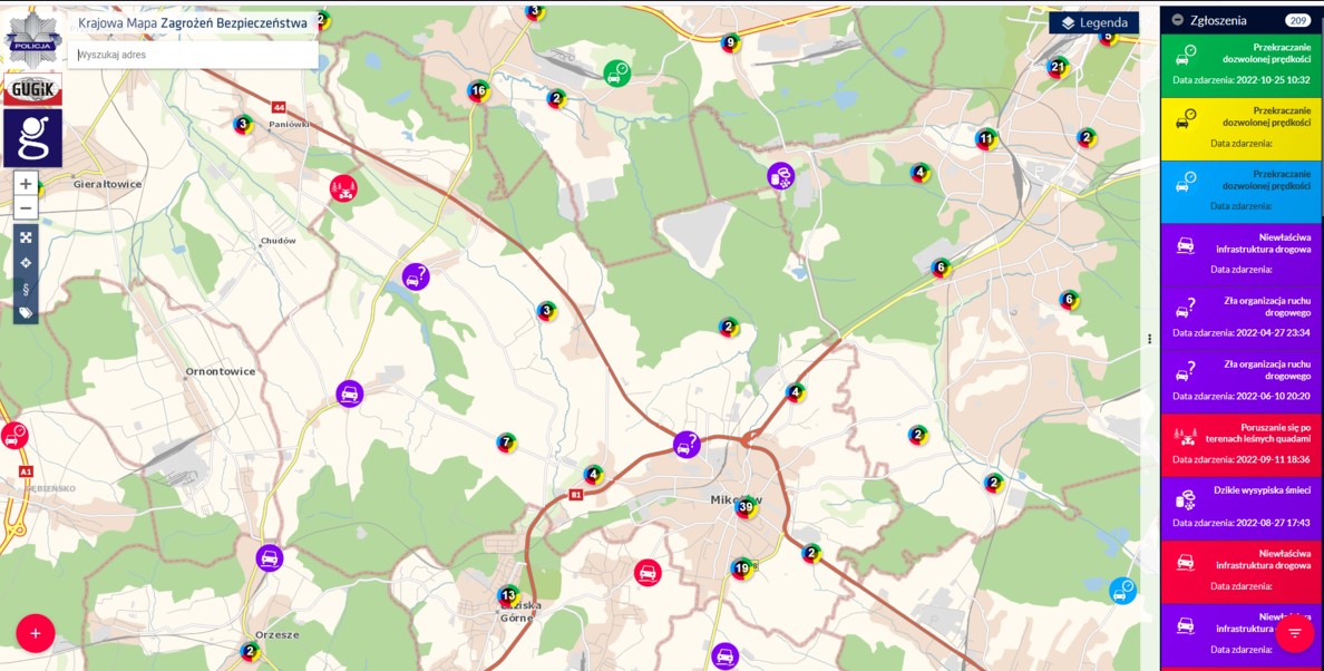 Ponad 700 zgłoszeń w Krajowej Mapie Zagrożeń Bezpieczeństwa w powiecie mikołowskim