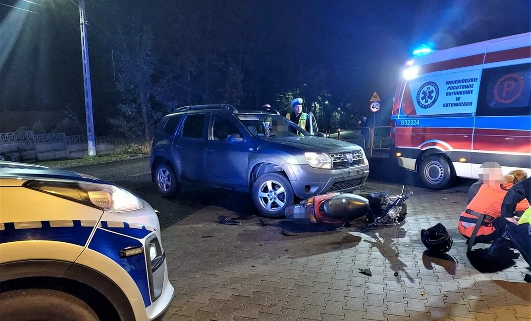 Nie ustąpiła pierwszeństwa kierującemu motorowerem. 35-latek był nietrzeźwy