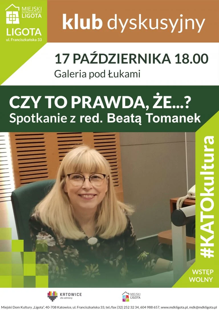 Rozpoczęcie sezonu Klubu Dyskusyjnego w MDK Ligota