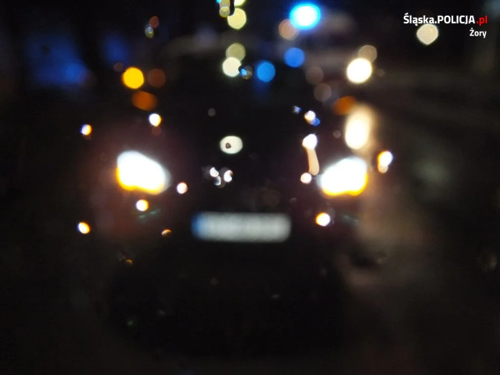 21-latek nie dostosował prędkości do śliskiej nawierzchni. Samochód wjechał w witrynę