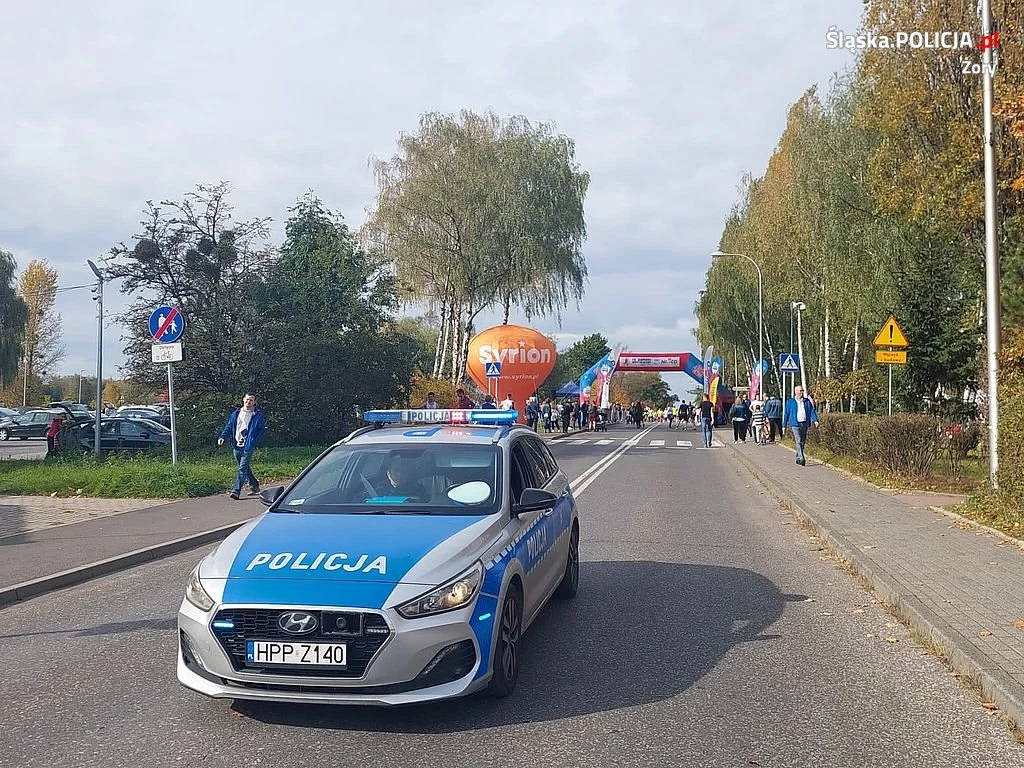 Policjanci zabezpieczali 15. edycję Żorskiego Biegu Ulicznego