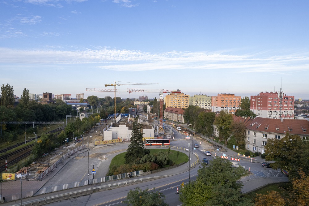 Trwa budowa centrum przesiadkowego przy ul. Goethego