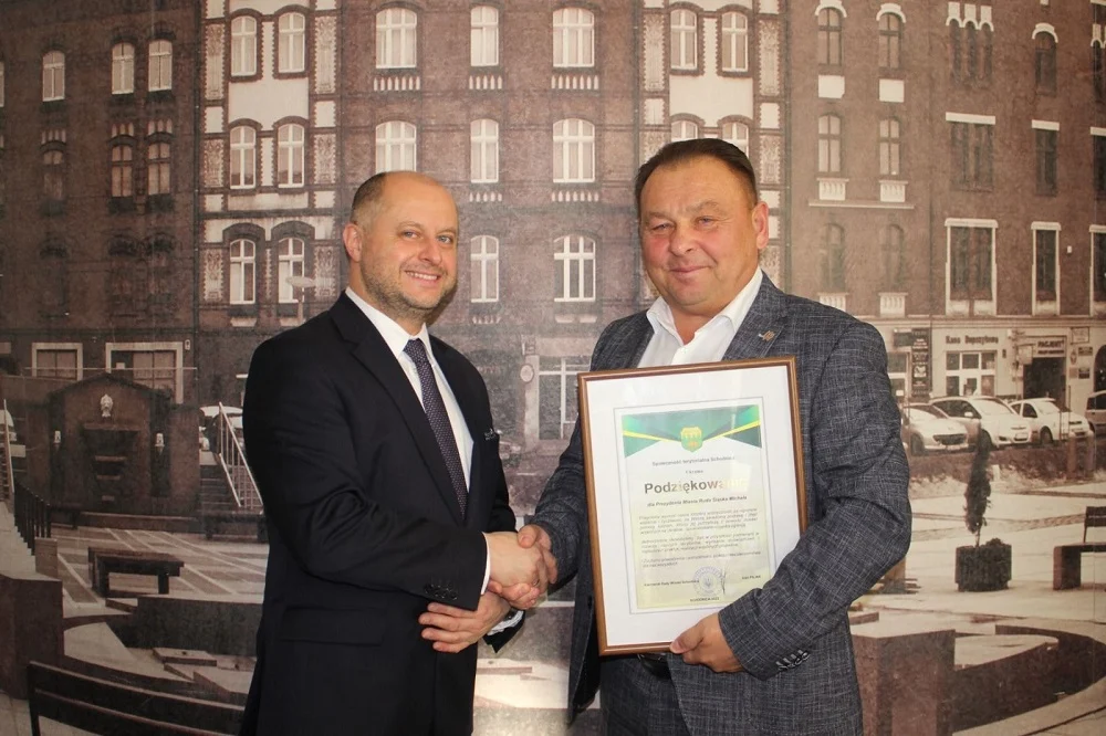 Ukraina dziękuje za pomoc. Rudę Śląską odwiedziła delegacja z ukraińskiej Schodnicy