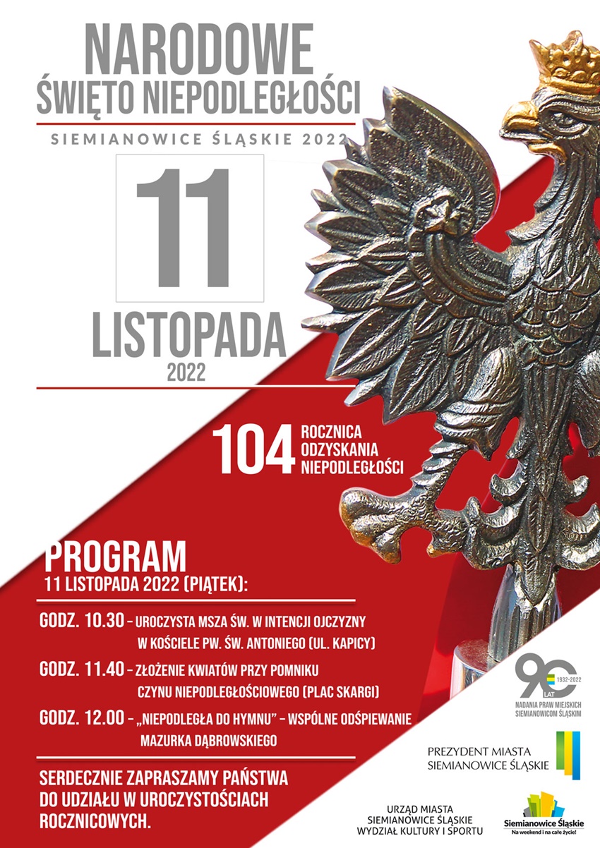 Narodowe Święto Niepodległości w Siemianowicach Śląskich. Sprawdź program!
