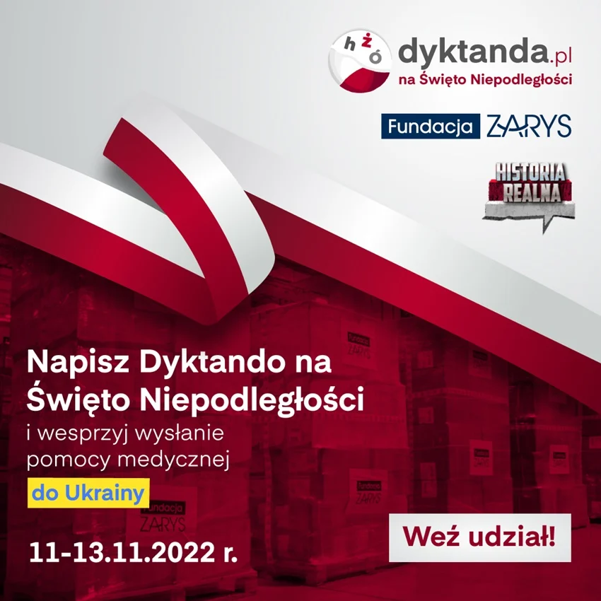 Dyktando z okazji Święta Niepodległości. Wystarczy się zalogować