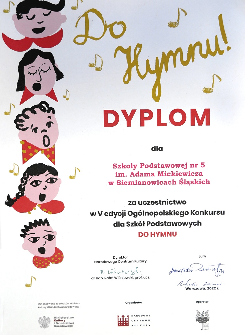 "Siemianowicka Piąteczka" w V edycji Ogólnopolskiego Konkursu dla Szkół Podstawowych