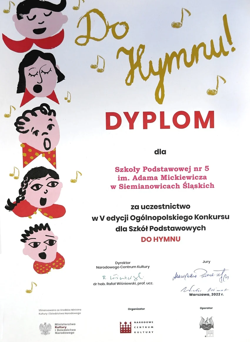 "Siemianowicka Piąteczka" w V edycji Ogólnopolskiego Konkursu dla Szkół Podstawowych
